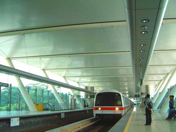 Dobner Metalldecken im Bahnhof Dover, Singapore